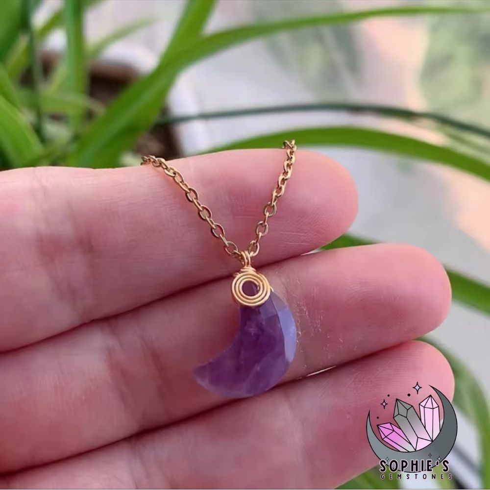 Amethyst Moon Necklace